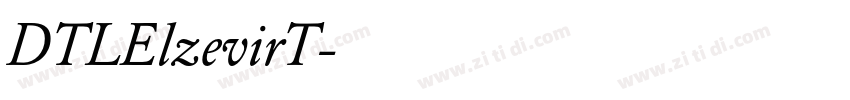 DTLElzevirT字体转换