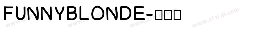 FUNNYBLONDE字体转换