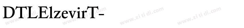 DTLElzevirT字体转换