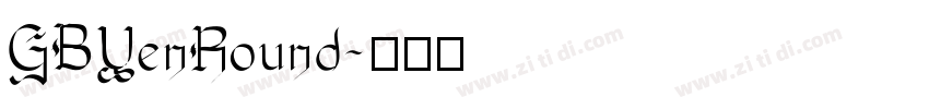 GBYenRound字体转换
