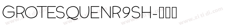 GrotesqueNr9SH字体转换