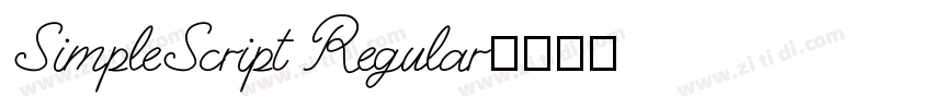 SimpleScriptRegular字体转换
