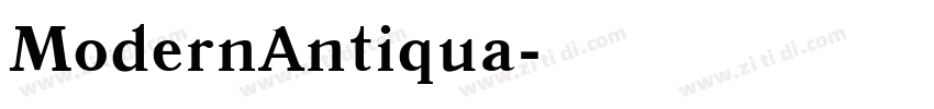 ModernAntiqua字体转换