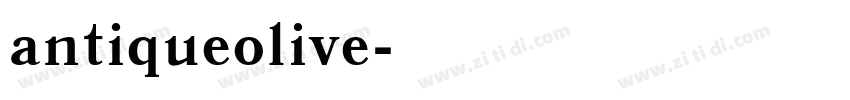antiqueolive字体转换