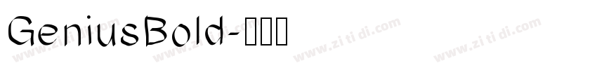 GeniusBold字体转换