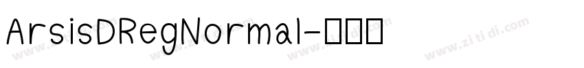 ArsisDRegNormal字体转换