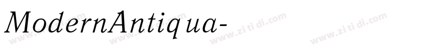 ModernAntiqua字体转换