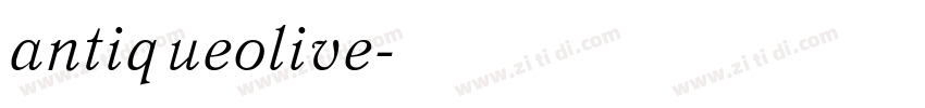 antiqueolive字体转换