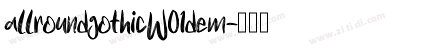 allroundgothicW01dem字体转换