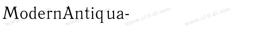 ModernAntiqua字体转换