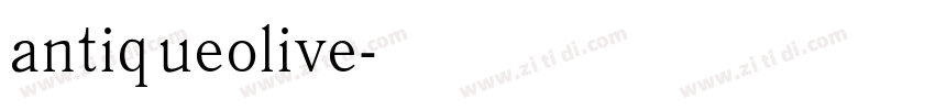 antiqueolive字体转换