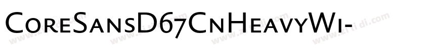CoreSansD67CnHeavyW1字体转换