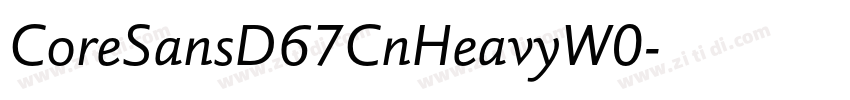 CoreSansD67CnHeavyW0字体转换