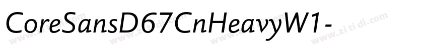 CoreSansD67CnHeavyW1字体转换