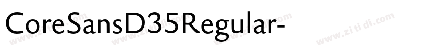 CoreSansD35Regular字体转换