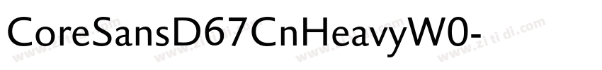 CoreSansD67CnHeavyW0字体转换