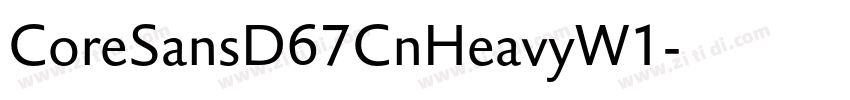 CoreSansD67CnHeavyW1字体转换