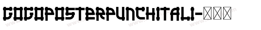 GoGoPosterPunchItali字体转换