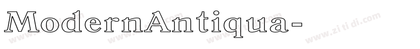 ModernAntiqua字体转换