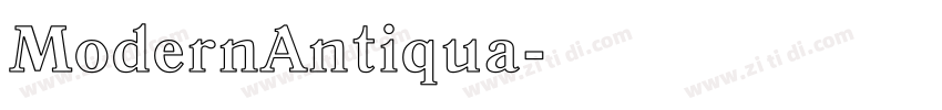 ModernAntiqua字体转换