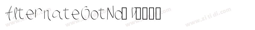 AlternateGotNo1D字体转换