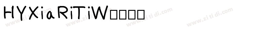 HYXiaRiTiW字体转换