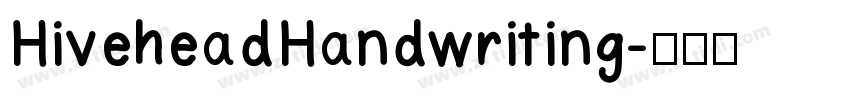 HiveheadHandwriting字体转换