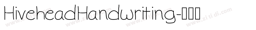 HiveheadHandwriting字体转换