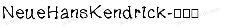 NeueHansKendrick字体转换