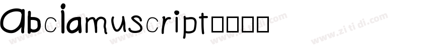 AbcIamuscript字体转换