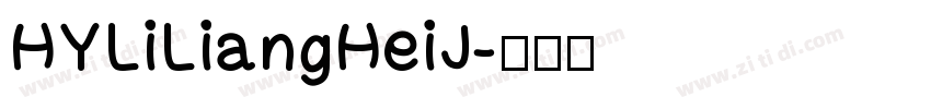 HYLiLiangHeiJ字体转换