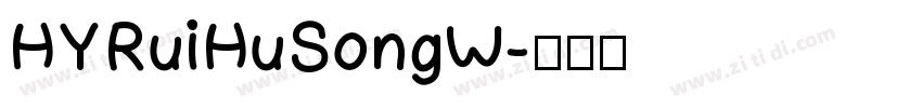 HYRuiHuSongW字体转换