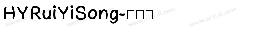 HYRuiYiSong字体转换