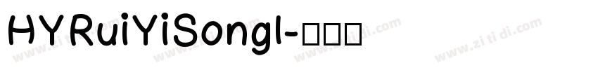 HYRuiYiSongI字体转换