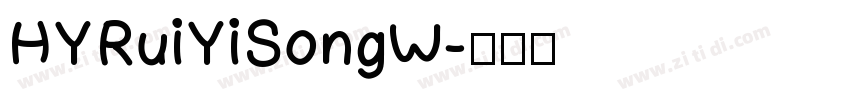 HYRuiYiSongW字体转换