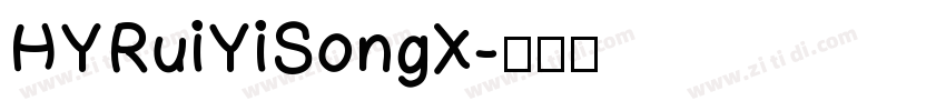 HYRuiYiSongX字体转换
