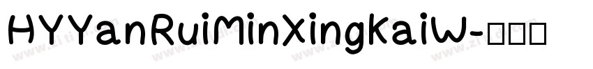 HYYanRuiMinXingKaiW字体转换
