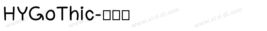 HYGoThic字体转换