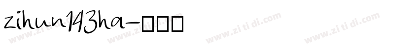 zihun143ha字体转换
