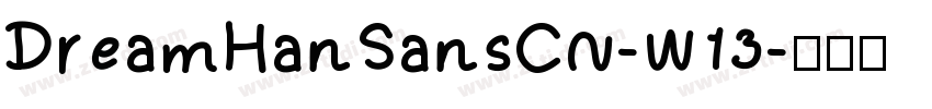 DreamHanSansCN-W13字体转换