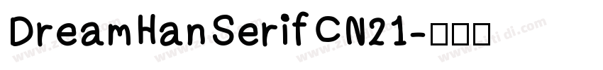 DreamHanSerifCN21字体转换
