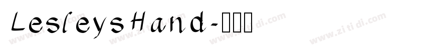 LesleysHand字体转换