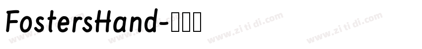 FostersHand字体转换