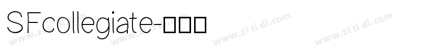 SFcollegiate字体转换