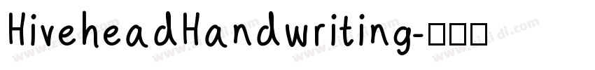 HiveheadHandwriting字体转换