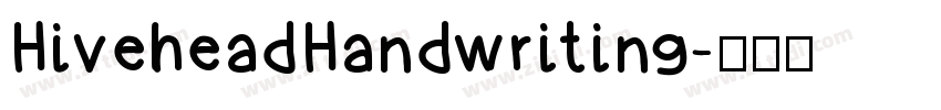 HiveheadHandwriting字体转换