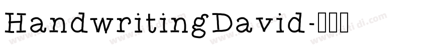 HandwritingDavid字体转换