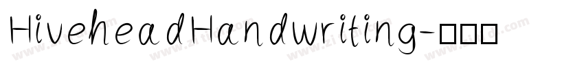 HiveheadHandwriting字体转换