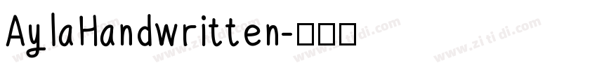 AylaHandwritten字体转换