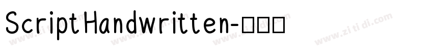 ScriptHandwritten字体转换